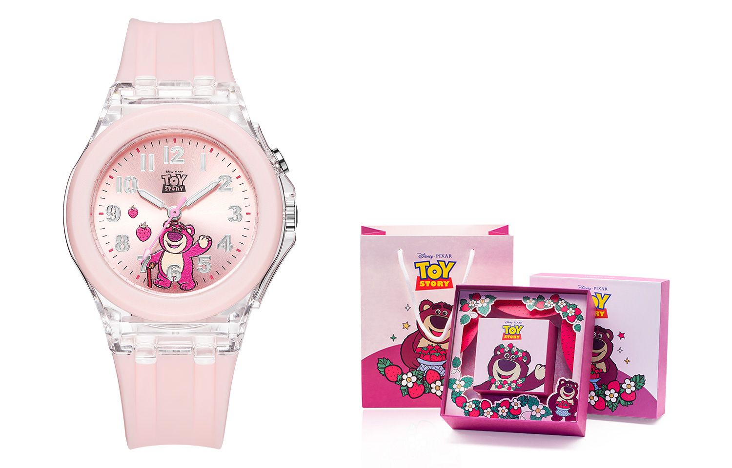 

Disney Часы Quartz Movement TPU Strap Watch Women's Watch Pink Watch Dial MK-11714