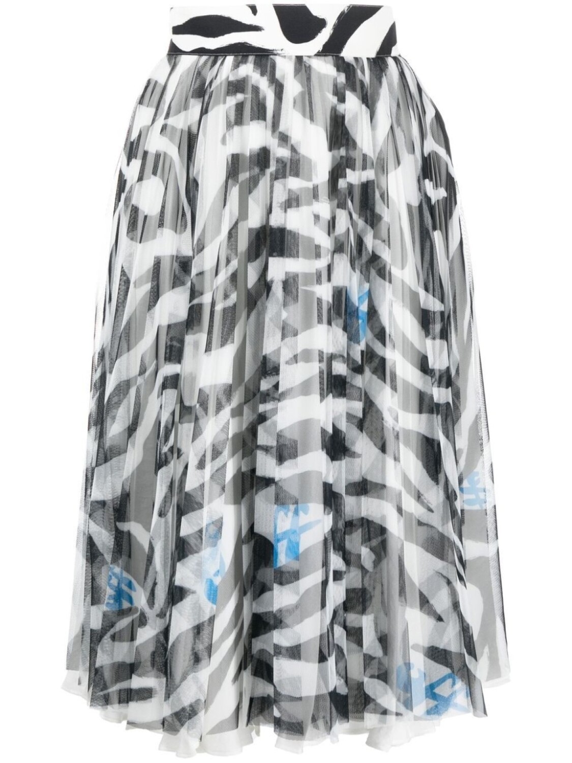 

Off-White юбка миди с зебровым принтом, черный