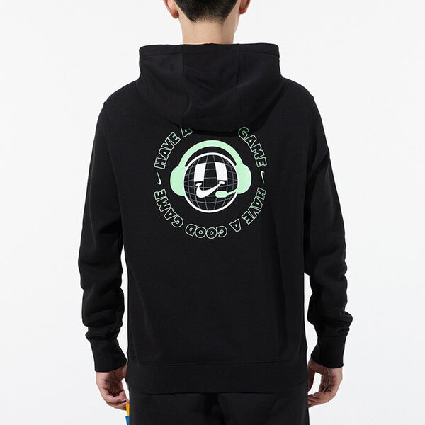 Толстовка Men's Nike Large Logo Printing Sports Knit Black, черный — фото 4