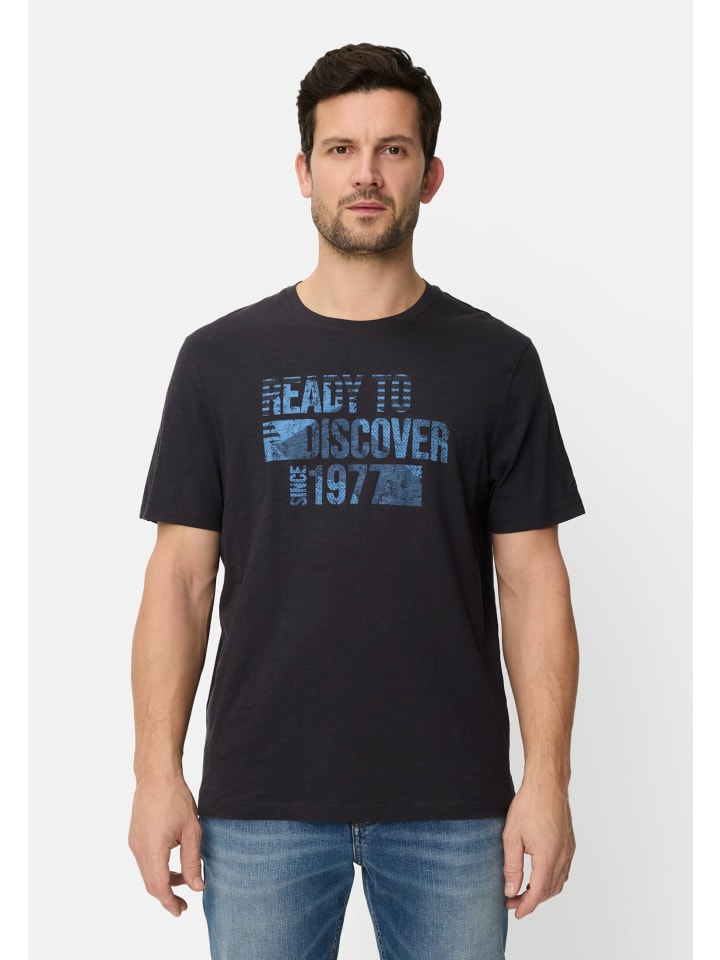 

Camel Active Футболка из чистого хлопка темно-синего цвета, Синий, Camel Active Футболка из чистого хлопка темно-синего цвета