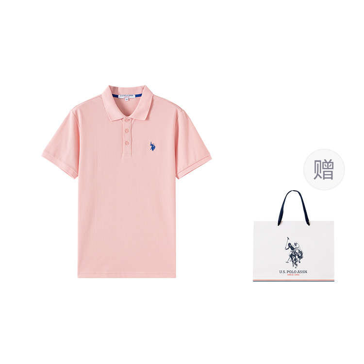 

Мужские поло с коротким рукавом U.S. POLO ASSN., розовый