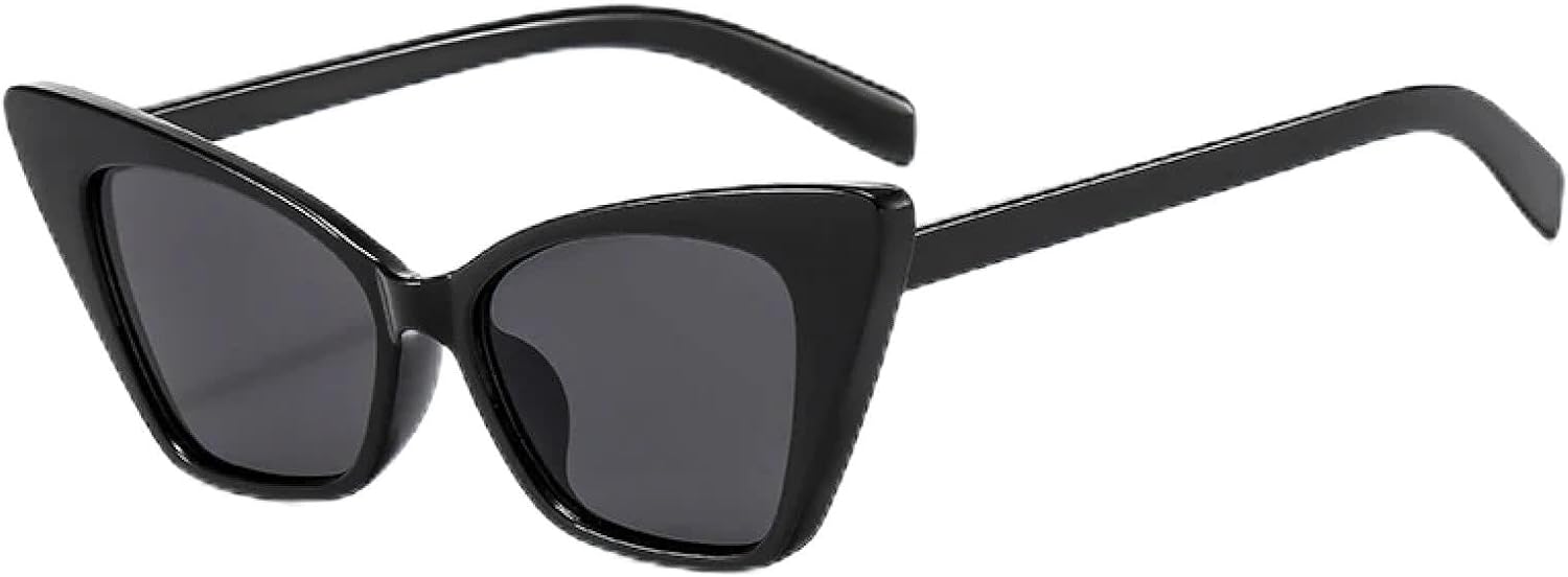 

Модные солнцезащитные очки в крупной оправе «кошачий глаз» для женщин и мужчин, для уличной фотографии и активного отдыха, унисекс, с защитой от УФ-излучения UV400 TKKTLLT, Black Gray