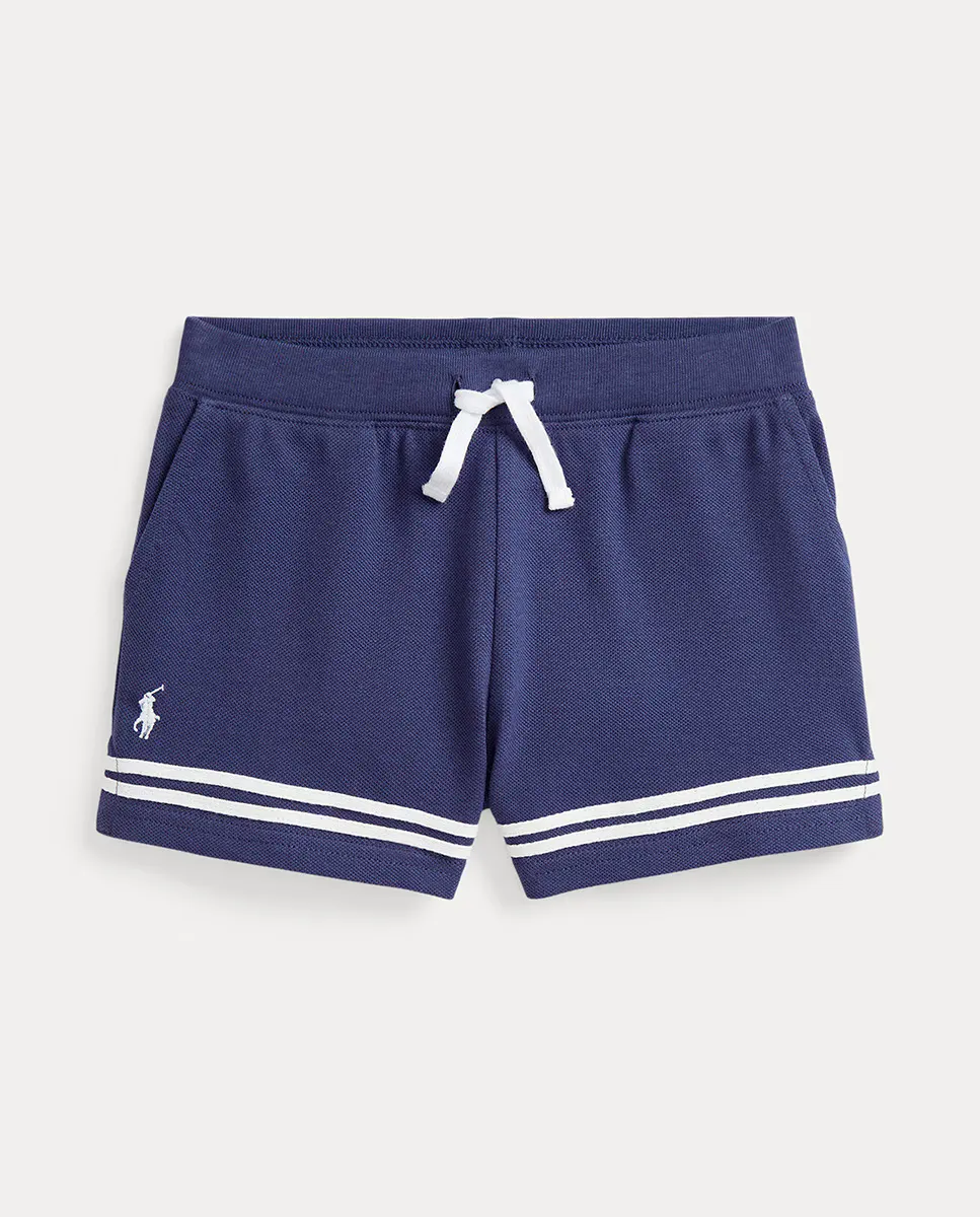 

Шорты для девочек из хлопка с эластичным поясом Polo Ralph Lauren, темно-синий