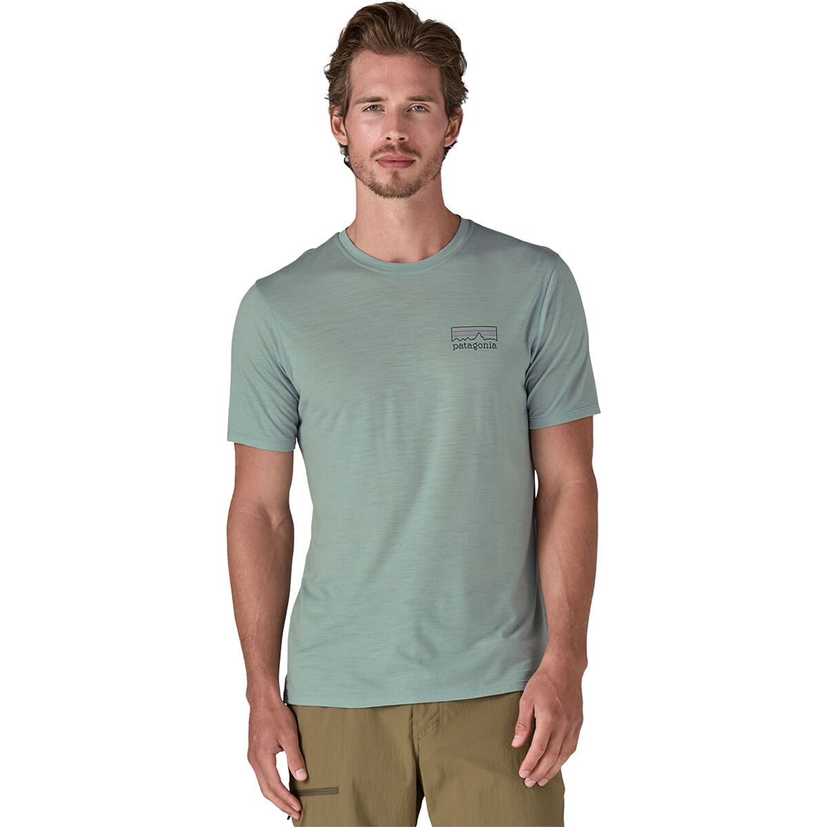 

Кепка Cool из смеси мериноса с принтом Patagonia, цвет fitz roy strata: thermal blue