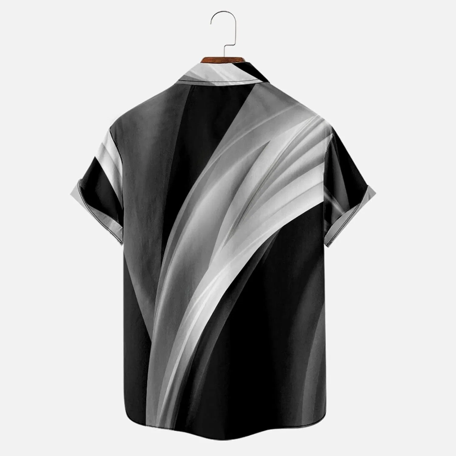 Футболка с коротким рукавом гавайская, Men's, темно-серый — фото 4