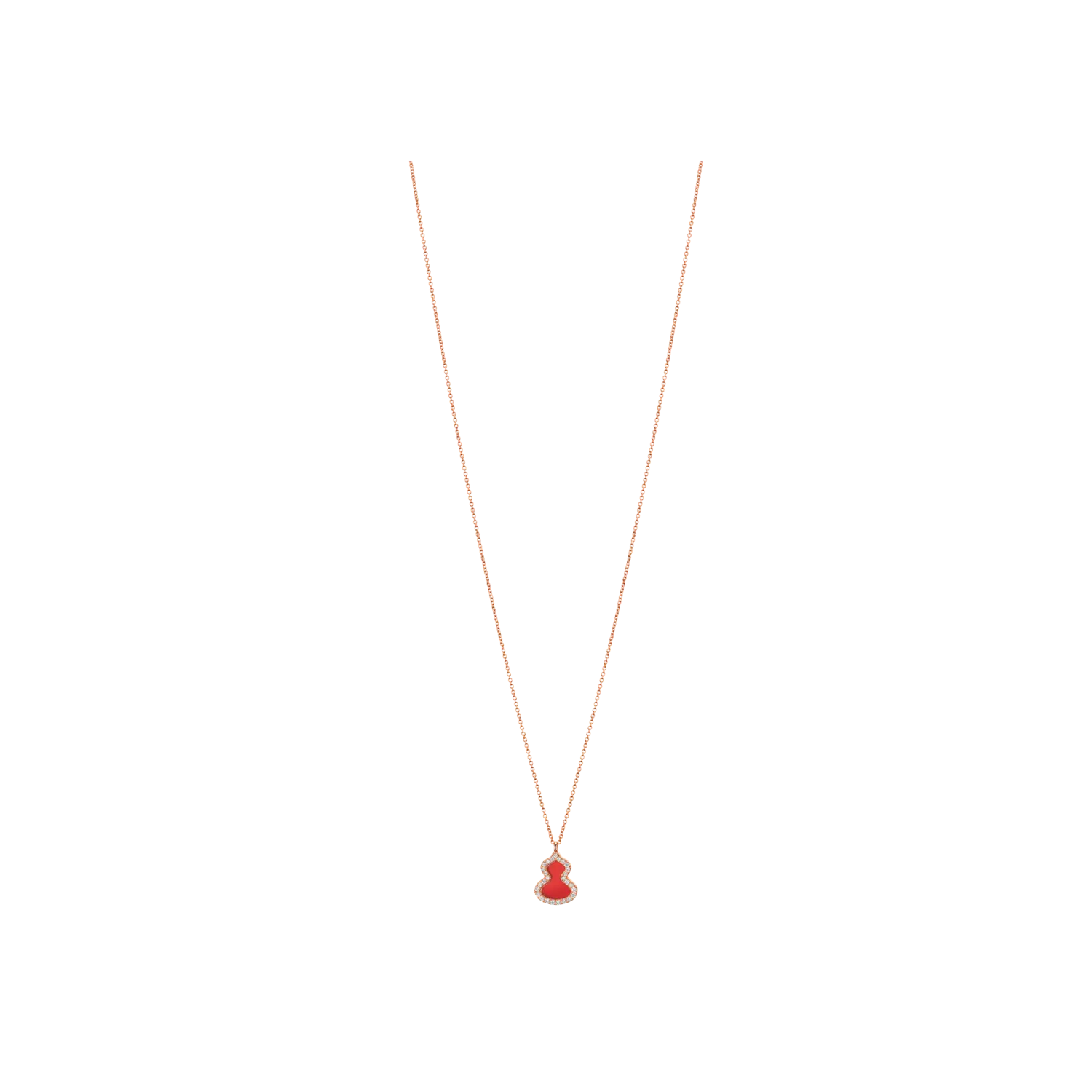 

Колье petite wulu из розового золота с бриллиантами - wu-nl0006d-rgdra QEELIN