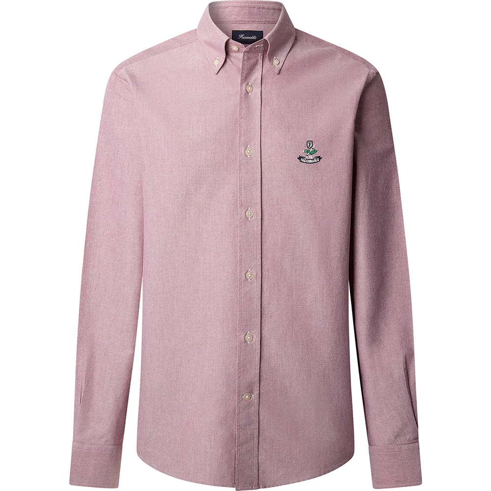 

Рубашка с длинным рукавом Façonnable Bird Yale Oxford, розовый