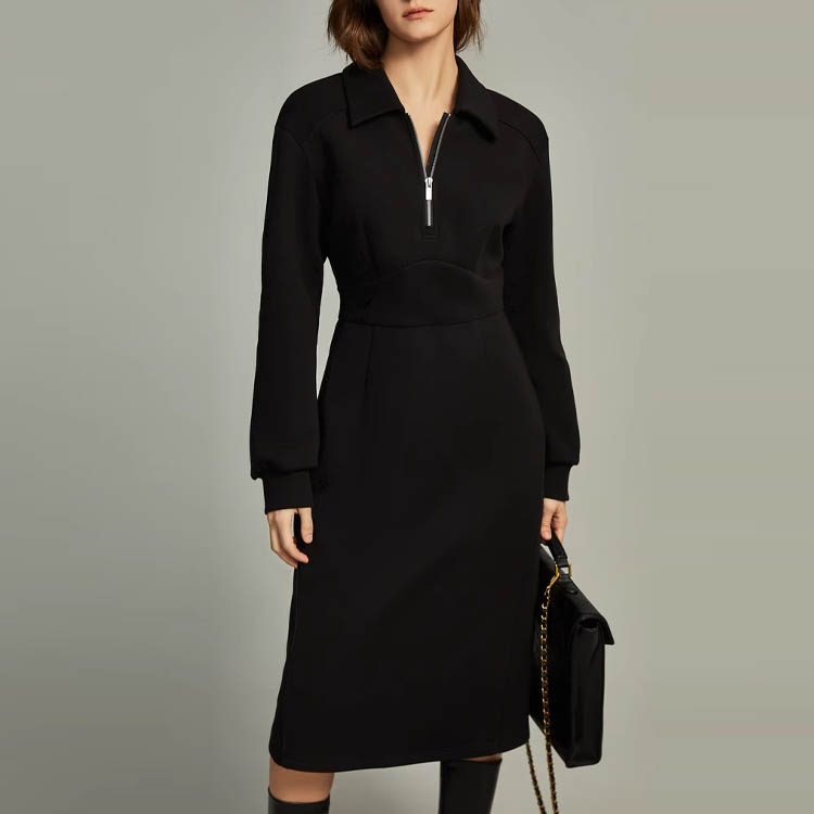 

Юбка с длинными рукавами осень женская ELLE, черный