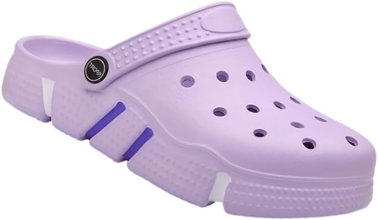 

Мужские пляжные сандалии HoaloX с плоской подошвой, для садовых работ, легкие, противоскользящие, повседневного стиля, с открытым носком, фиолетовый