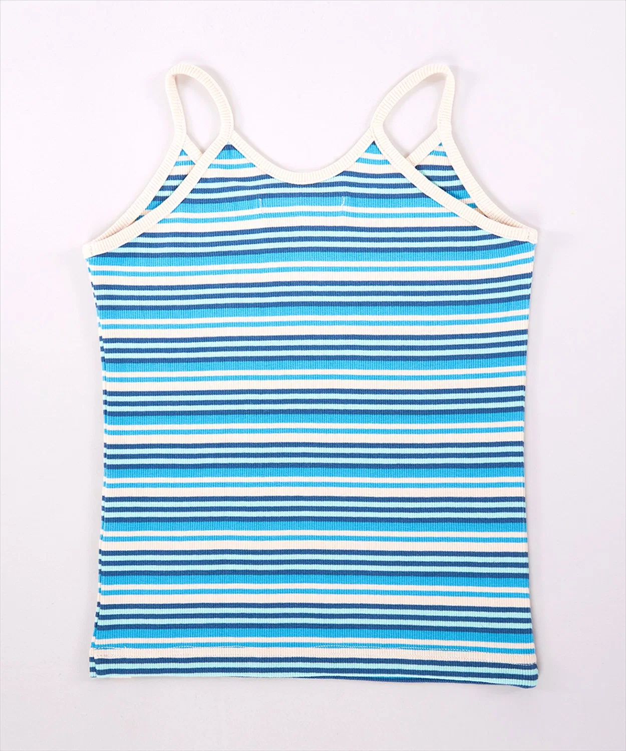 Детский топ-борцовка Rip Curl Sunrays Rib с полосками, хлопок, синий — фото 3
