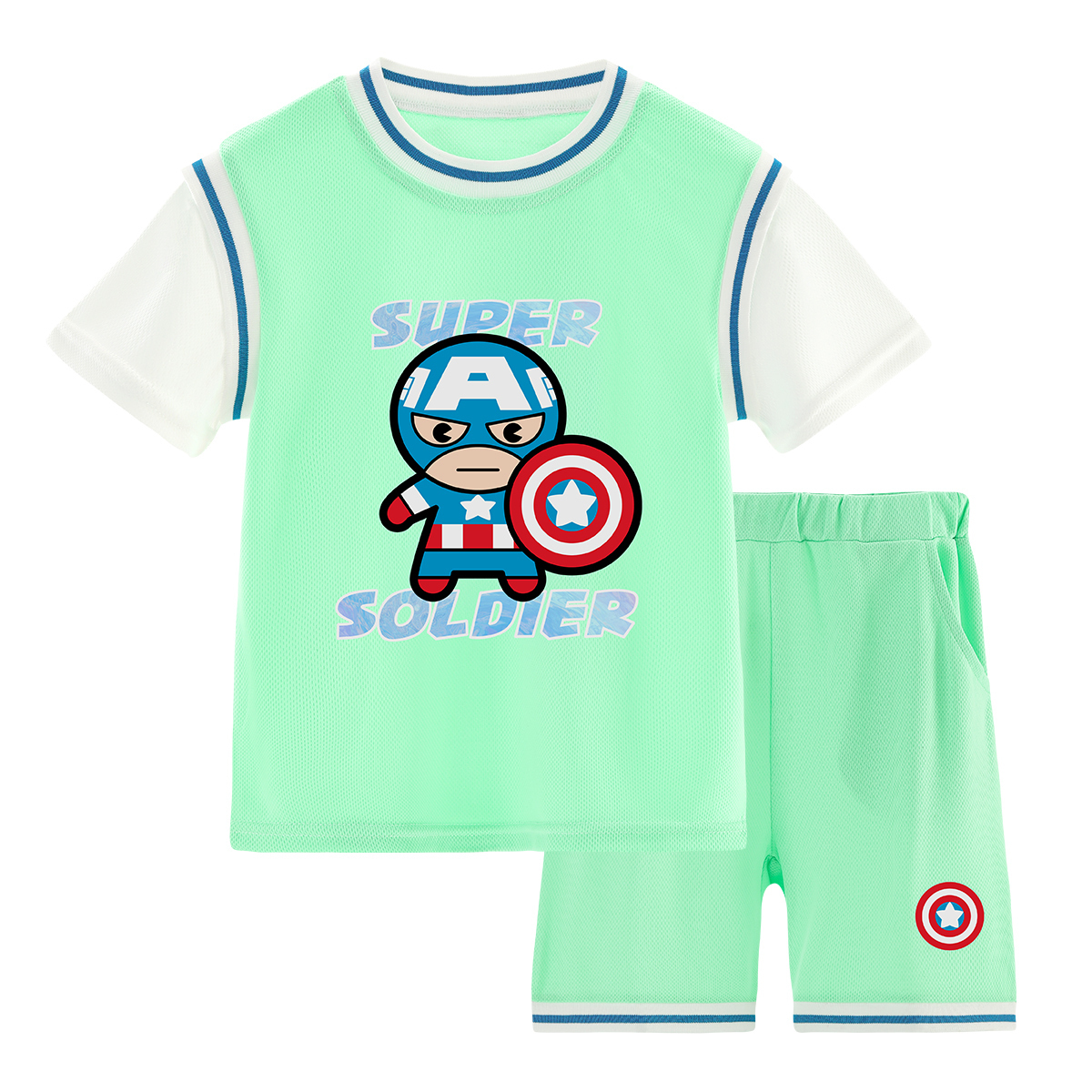 

Детская повседневная спортивная одежда Disney, Cyan