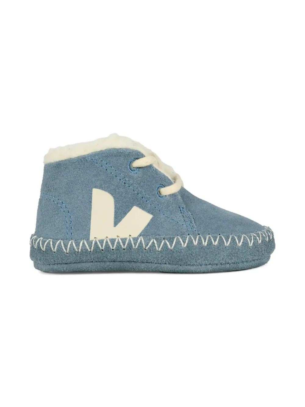 

Замшевые ботинки на шнуровке VEJA Kids, синий