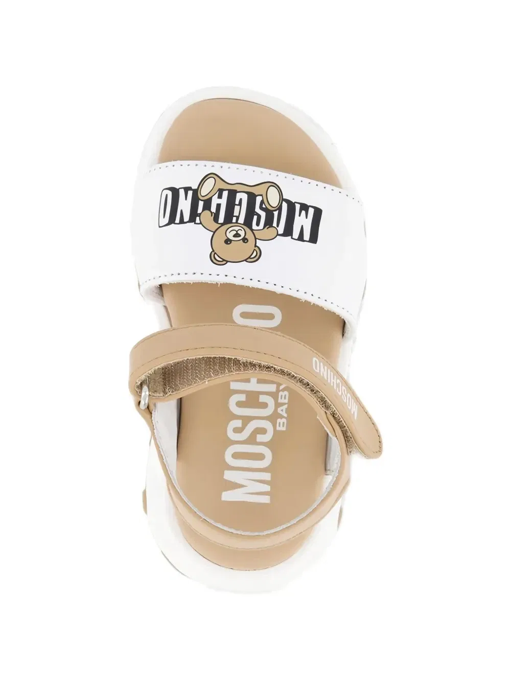 Сандалии с ремешками Moschino Kids, белый — фото 3