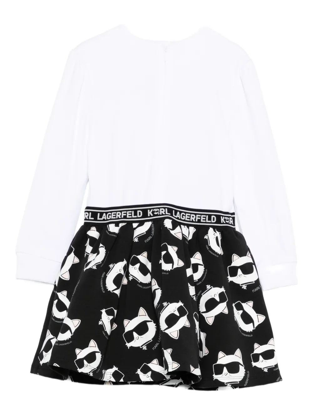 Платье мини Ikon с нашивкой Choupette Karl Lagerfeld Kids, белый — фото 2