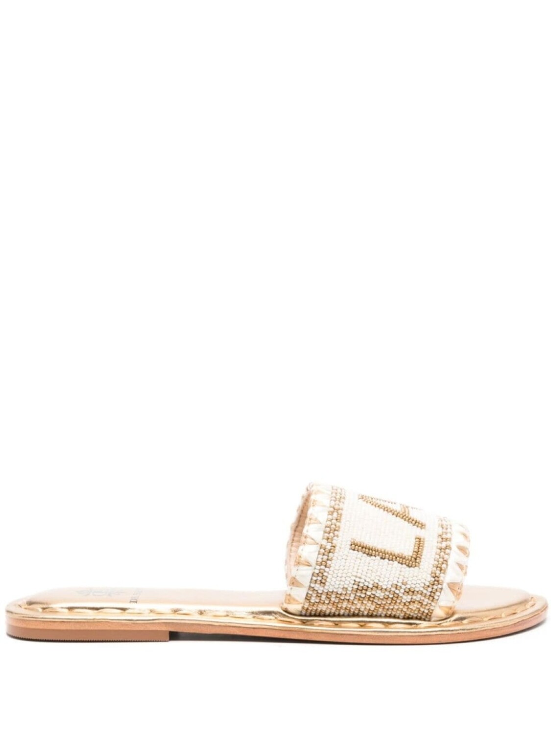 

De Siena Shoes сандалии с бусинами, золотистый