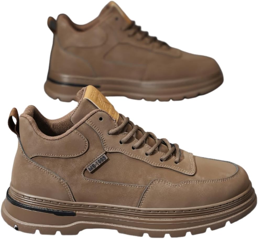 

Мужские кроссовки с низким верхом и толстой подошвой, удобные для тренажерного зала и повседневной носки, дышащие, нескользящие, легкие Lexamen, коричневый