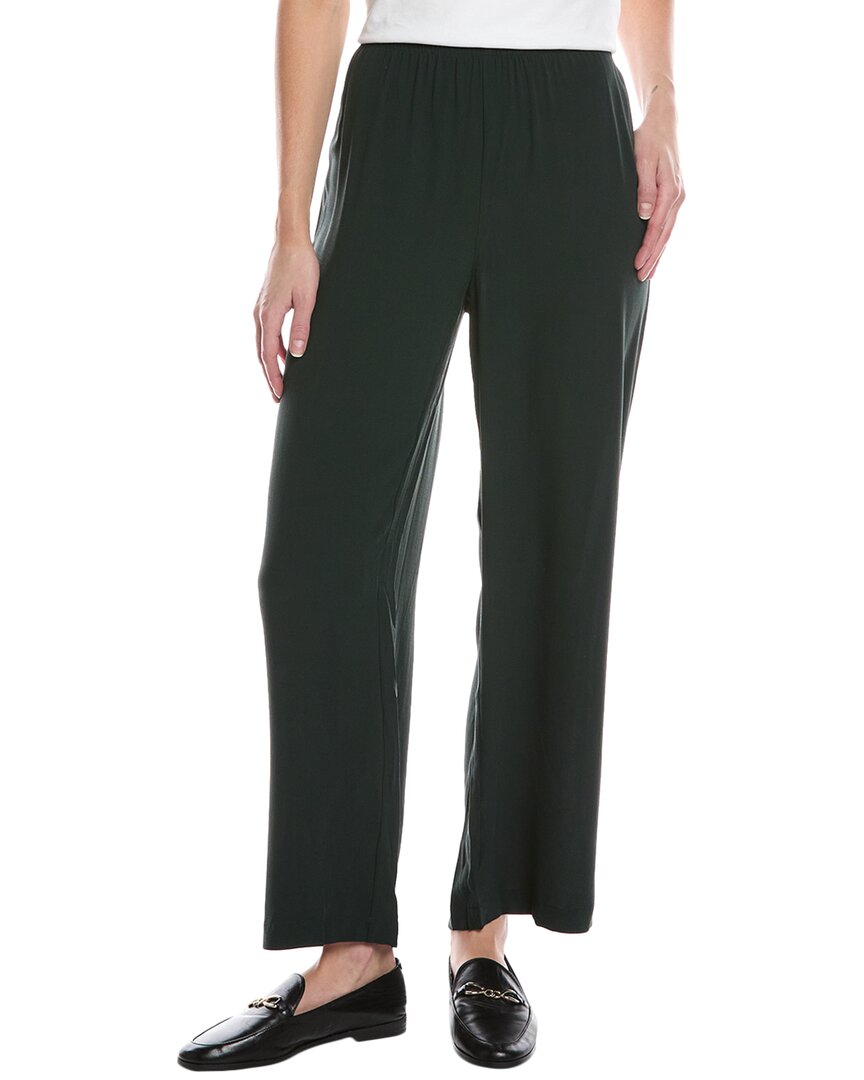 

EILEEN FISHER Прямые шелковые брюки до щиколотки, зеленый