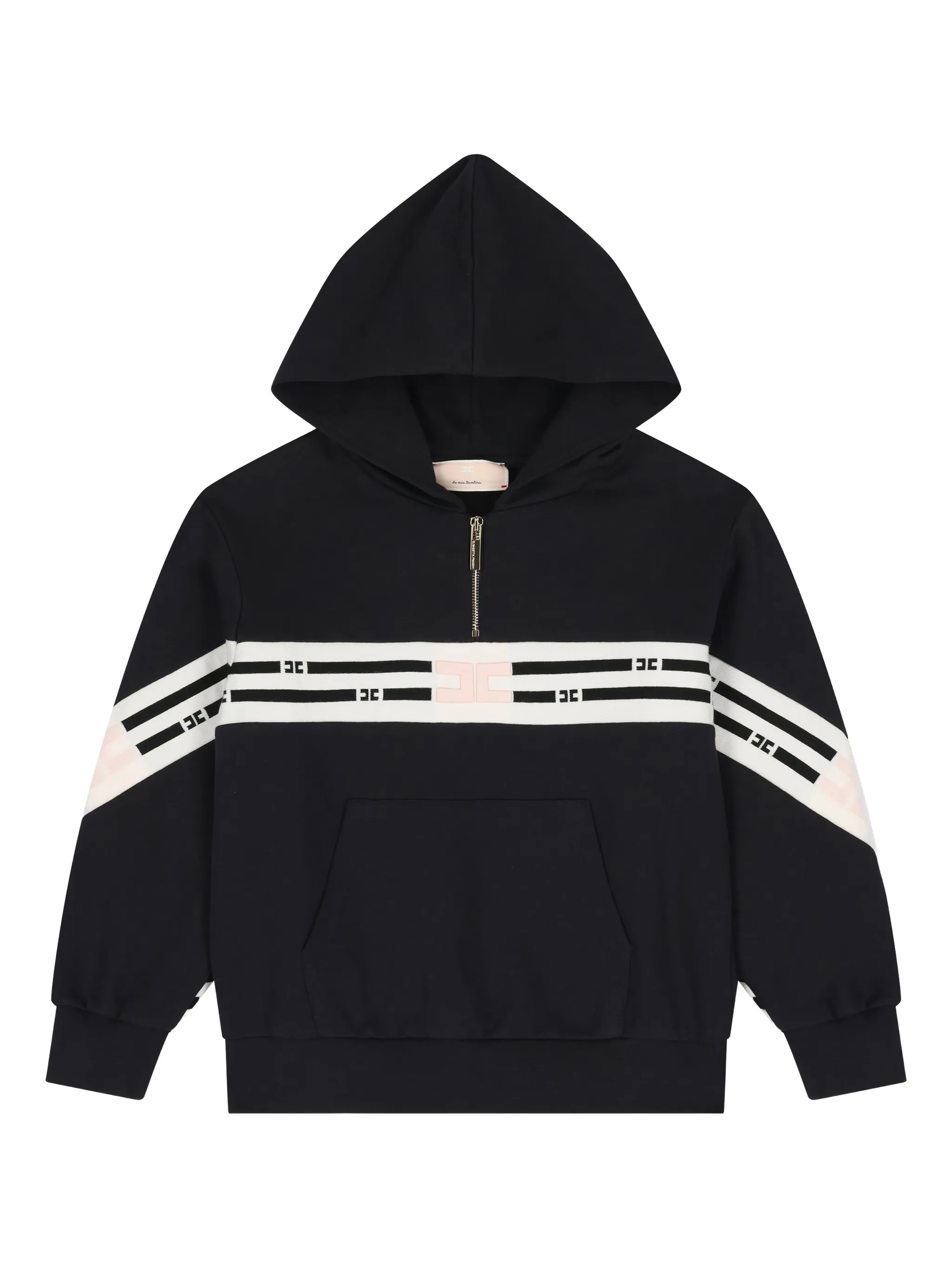 Худи на молнии Elisabetta Franchi Kids, черный — фото 4