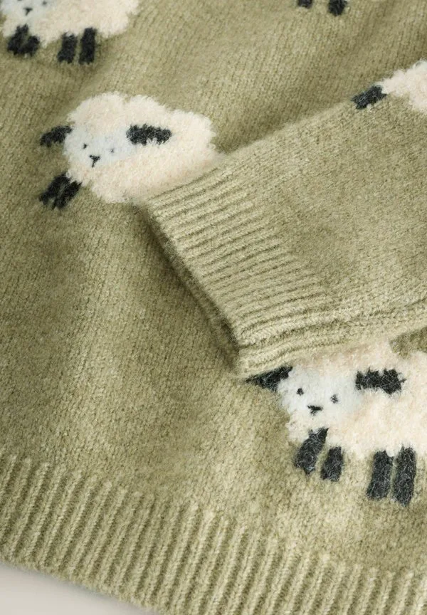 Джемпер с круглым вырезом, стандартного кроя. Next, Green Sheep — фото 2