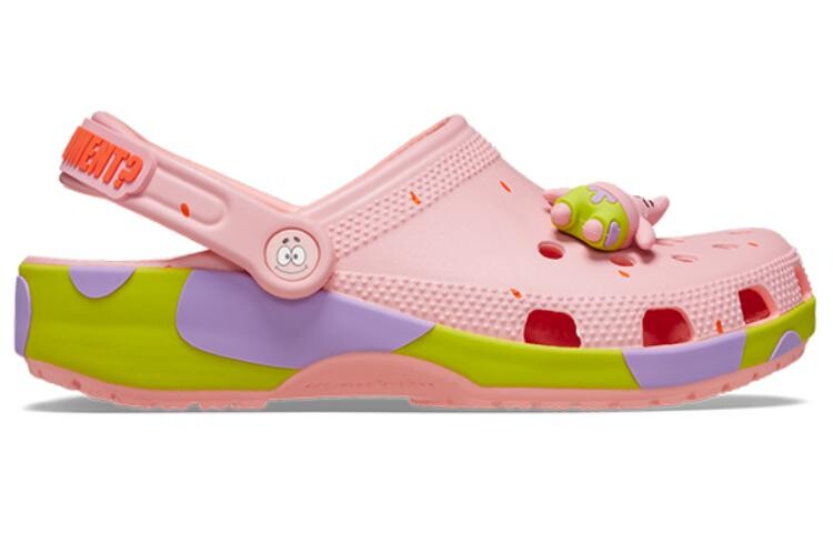 Классический сабо Губка Боб Квадратные Штаны Патрик Стар Crocs, цвет Pink/Yellow — фото 2