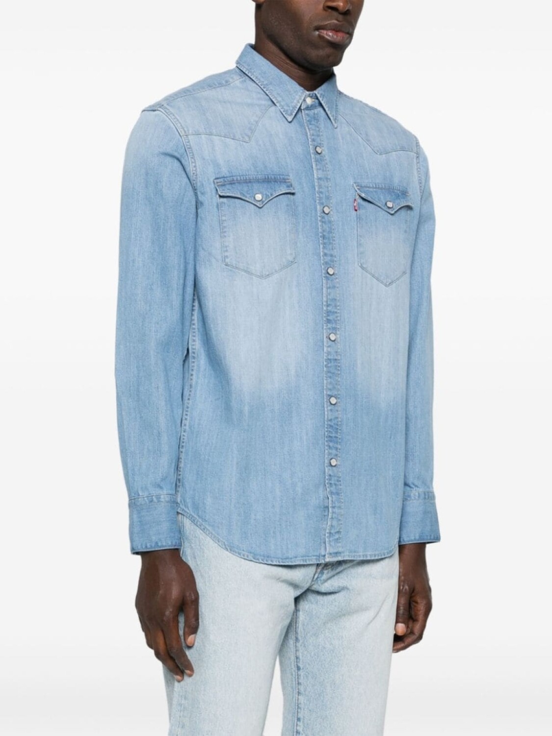 Levi's рубашка Barstow, синий — фото 3