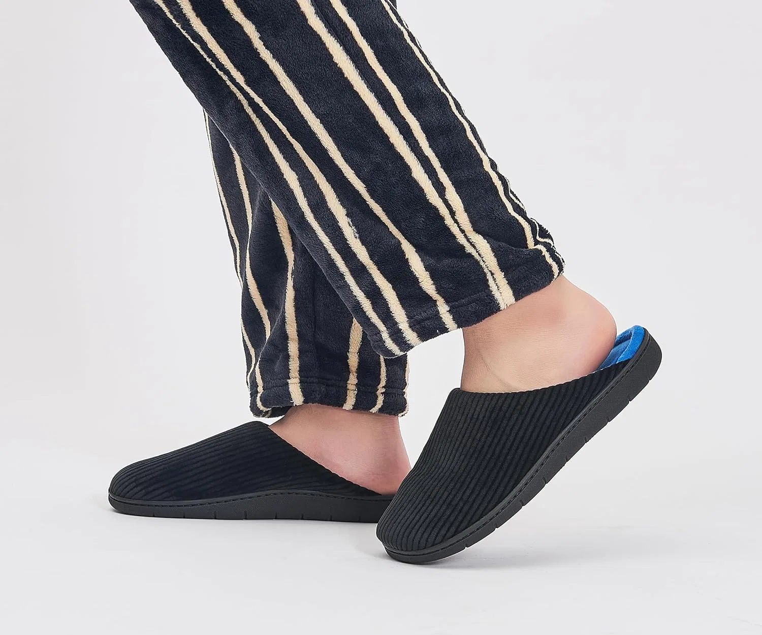 Тапочки с поддержкой стопы мужские, Black/Blue Boonble — фото 2