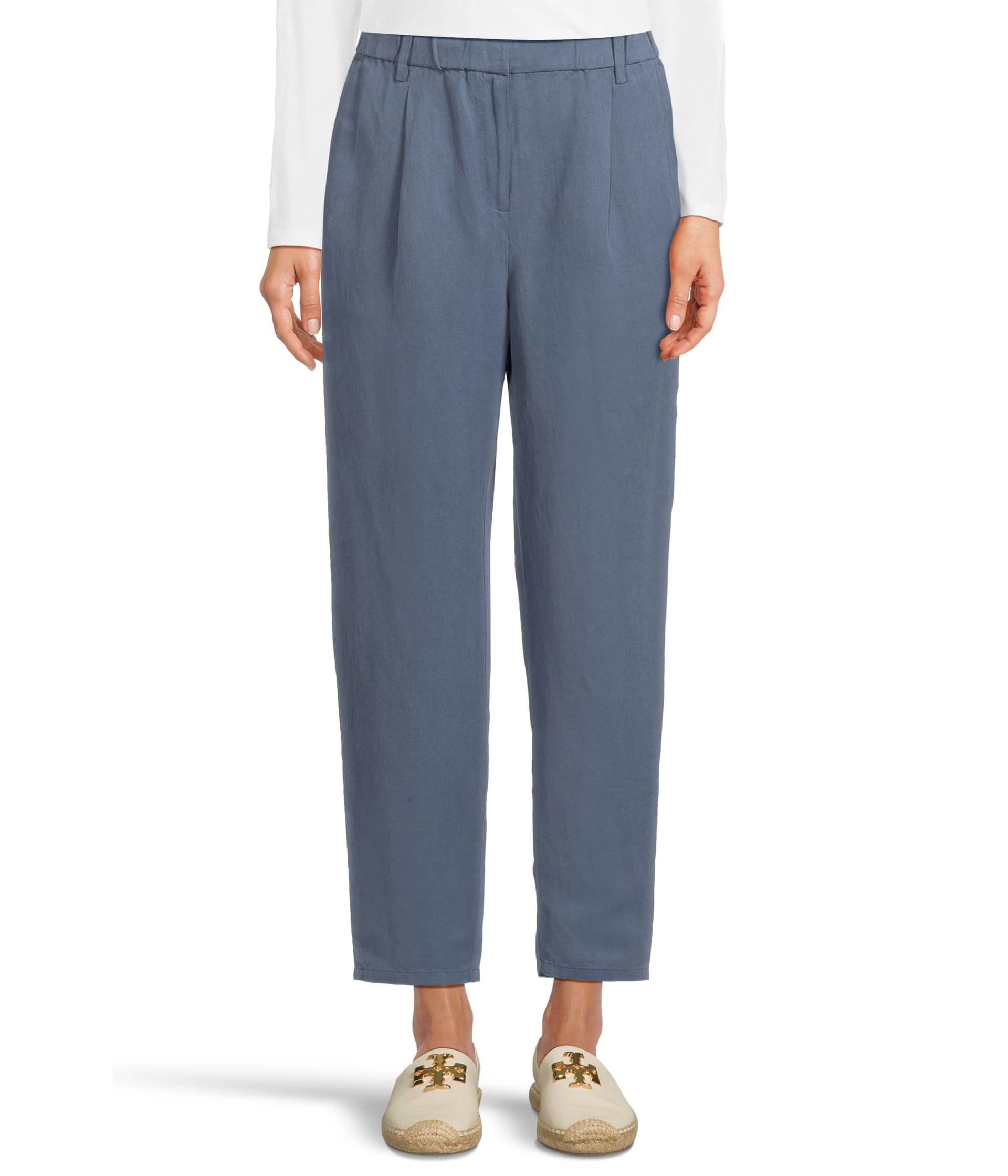 

Брюки Eileen Fisher Petite Ankle Pleated Pants, цвет Eclipse