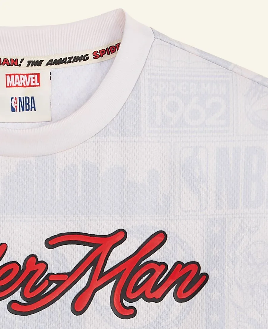 Детская футболка с коротким рукавом «Человек-паук» Marvel | NBA | Macy's, open белый — фото 4