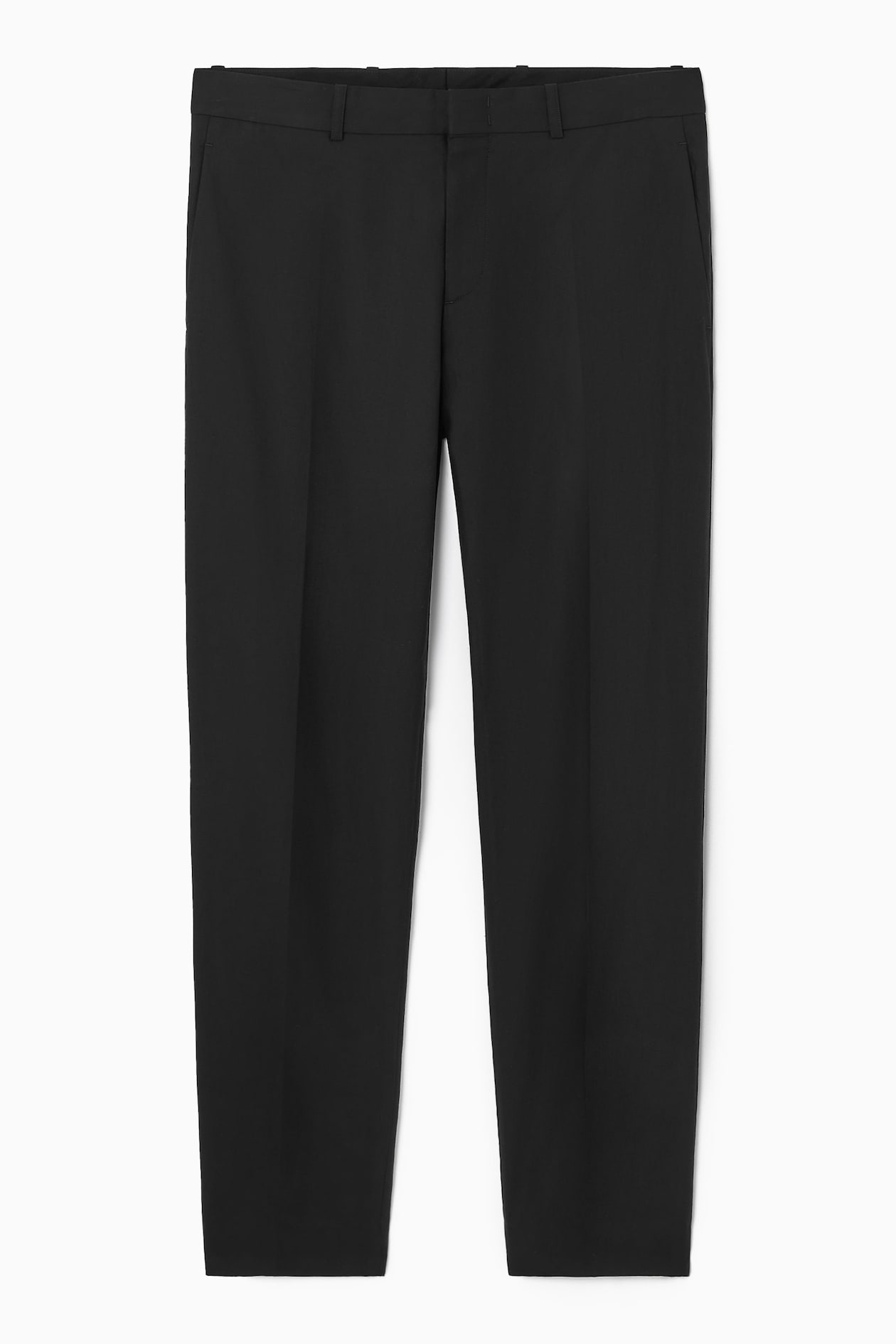 

Прямые зауженные брюки из твила-regular fit COS, черный