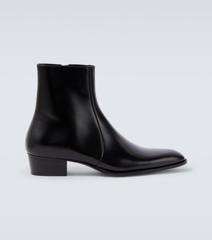 

Римские кожаные ботинки до щиколотки Saint Laurent, Noir