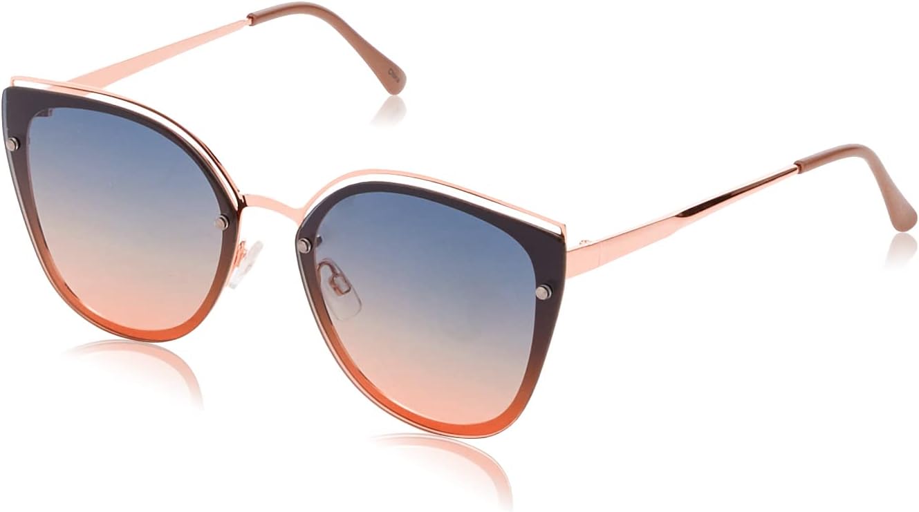 

Женские солнцезащитные очки TAHARI Th809 Metal со 100% защитой от УФ-излучения, оправа «кошачий глаз». Элегантный подарок для нее, солнцезащитные очки «кошачий глаз» 64 мм, Rose Gold & Nude