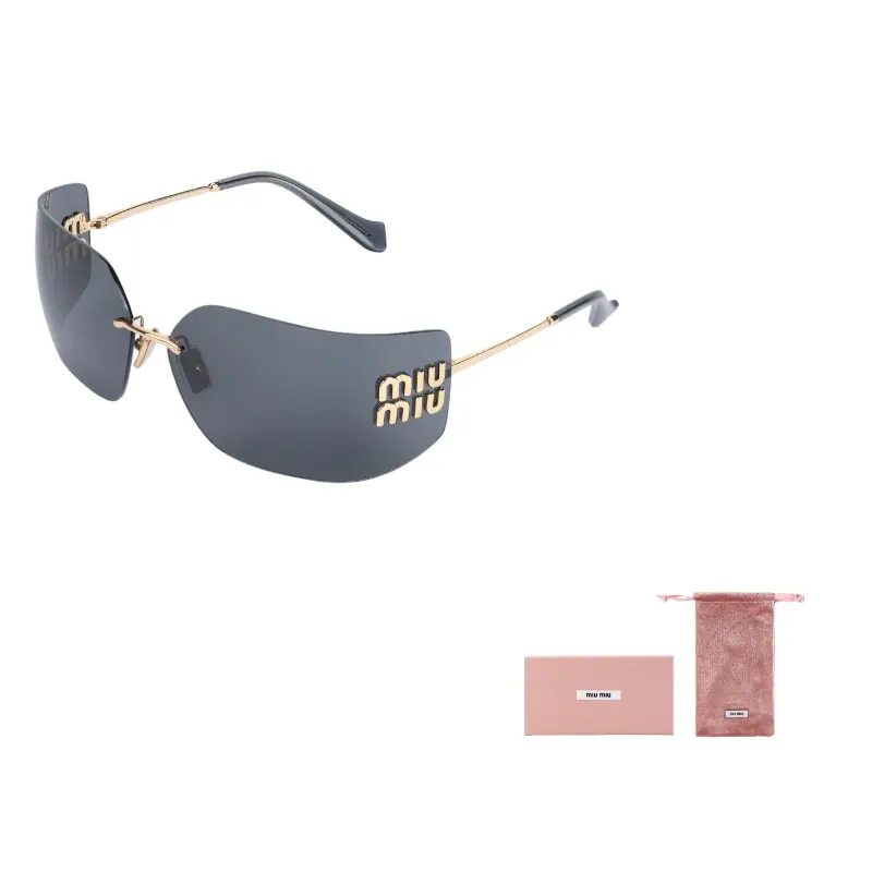 

MIU MIU Прямоугольные солнцезащитные очки, Gold/Black SMU54Y-5AK5S0