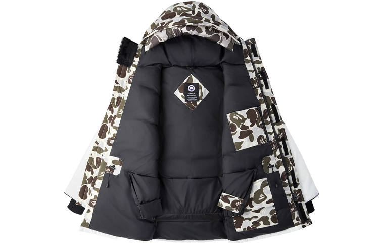 Canada Goose Экспедиционная пуховая куртка зимняя унисекс белая, White — фото 4
