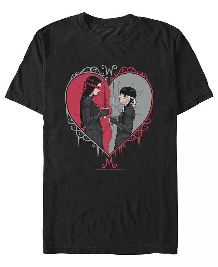 

Мужская футболка с лицом Уэнсдэй Аддамс Fifth Sun, черный