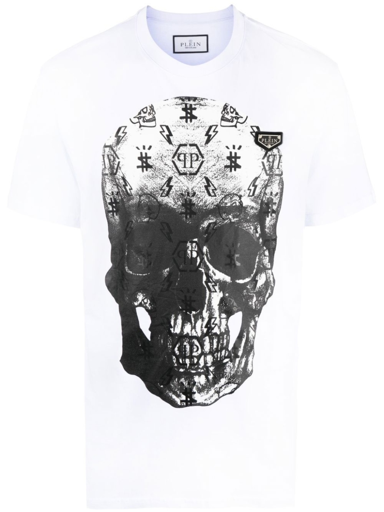 

Philipp Plein футболка с принтом Skull, белый