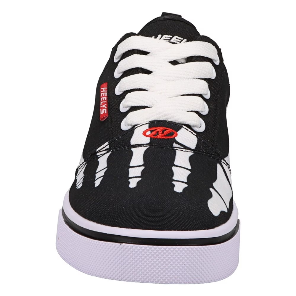 Детские кроссовки на колесиках Heelys pro 20 prints для малышей и подростков, black/white/red. — фото 2