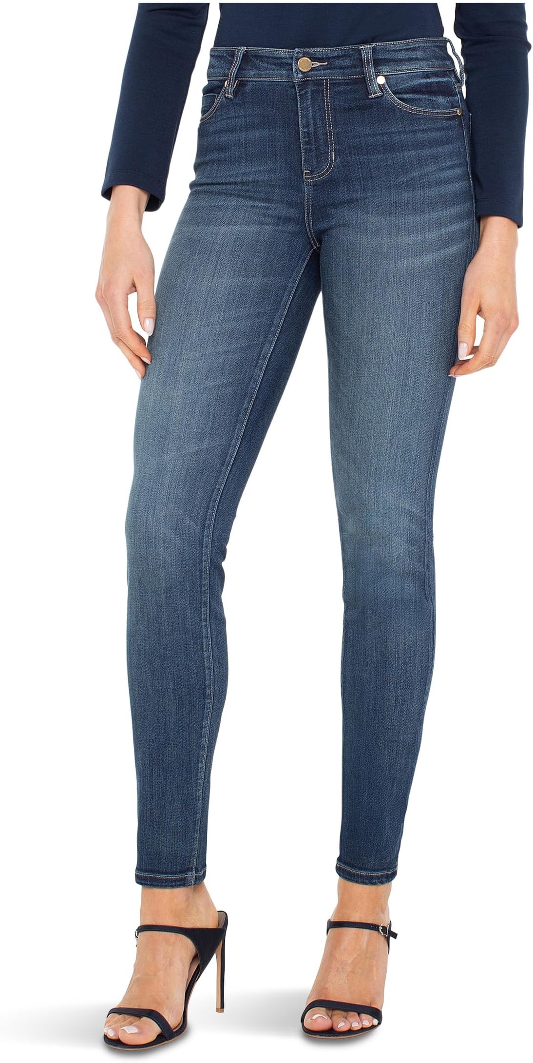 

Джинсы Liverpool Los Angeles Abby Mid-Rise Skinny Jeans 30'' Inseam, цвет San Fernando