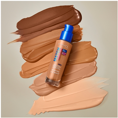 Жидкая основа spf 20 Rimmel Match Perfection, 301 Warm Honey 30 ml — фото 3