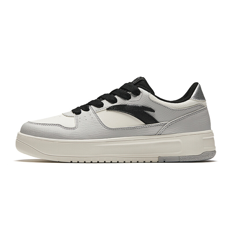 

Кроссовки ANTA Skateboarding Shoes Men Low-top Ivory White/chip Gray/black, слоновая кость/серый