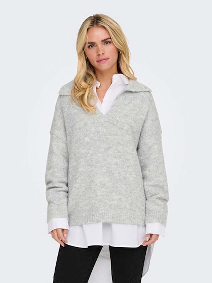 

Пуловер ONLY Pullover, светло-серый