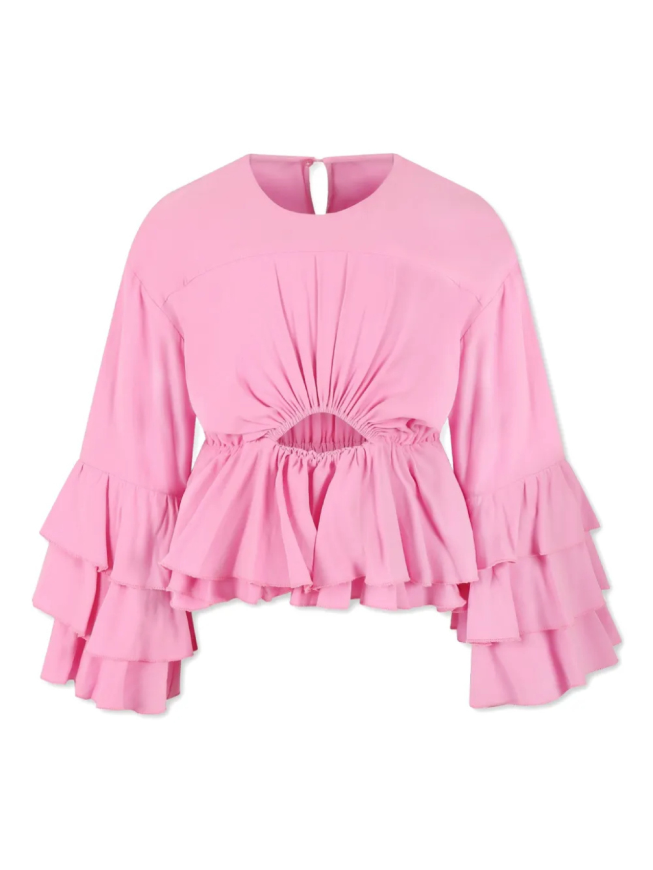 

Блузка Pinko Kids с вырезом, розовый