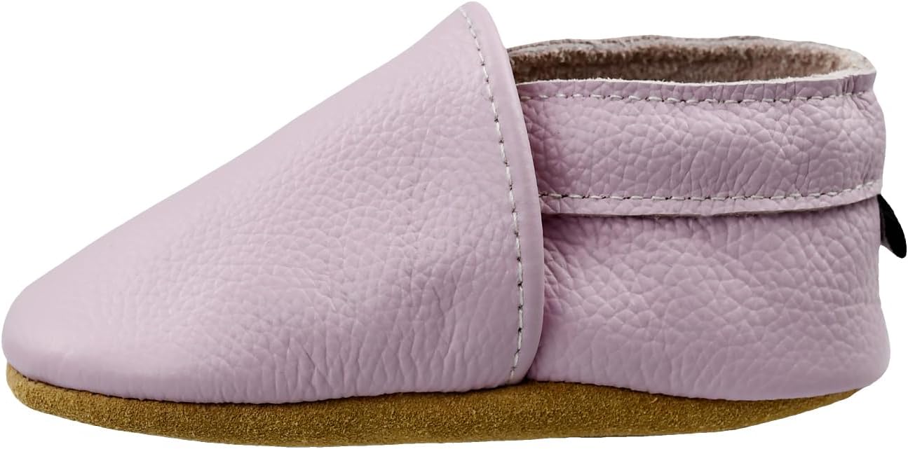 

Детские кожаные обувь iEvolve, мягкие ходунки, пинетки-мокасины для малышей, Lavender