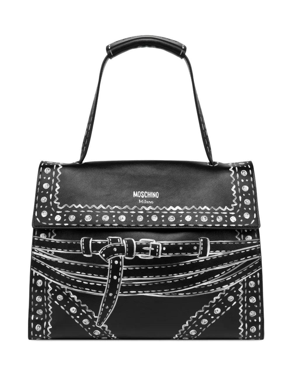

Сумка на плечо с принтом Moschino, черный