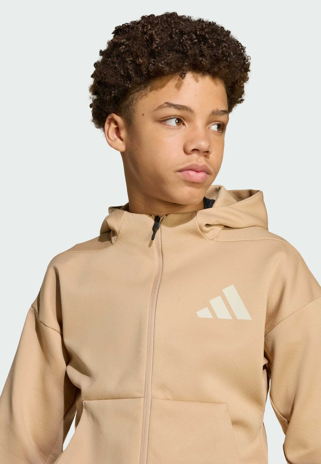 

Толстовка на молнии Adidas Sportswear, бежевый