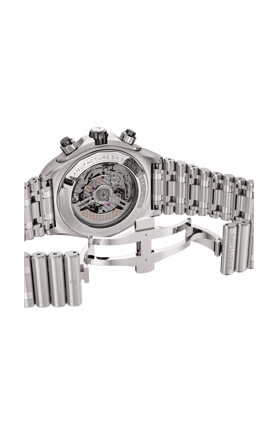 СУПЕР ХРОНОМАТ B01 44 - EB0136251M1E1 BREITLING, серебряный — фото 4