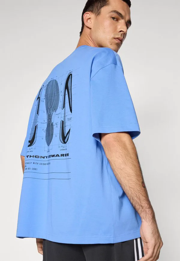 Футболка с принтом энтони эдвардса Adidas Performance, Blue Fusion — фото 4