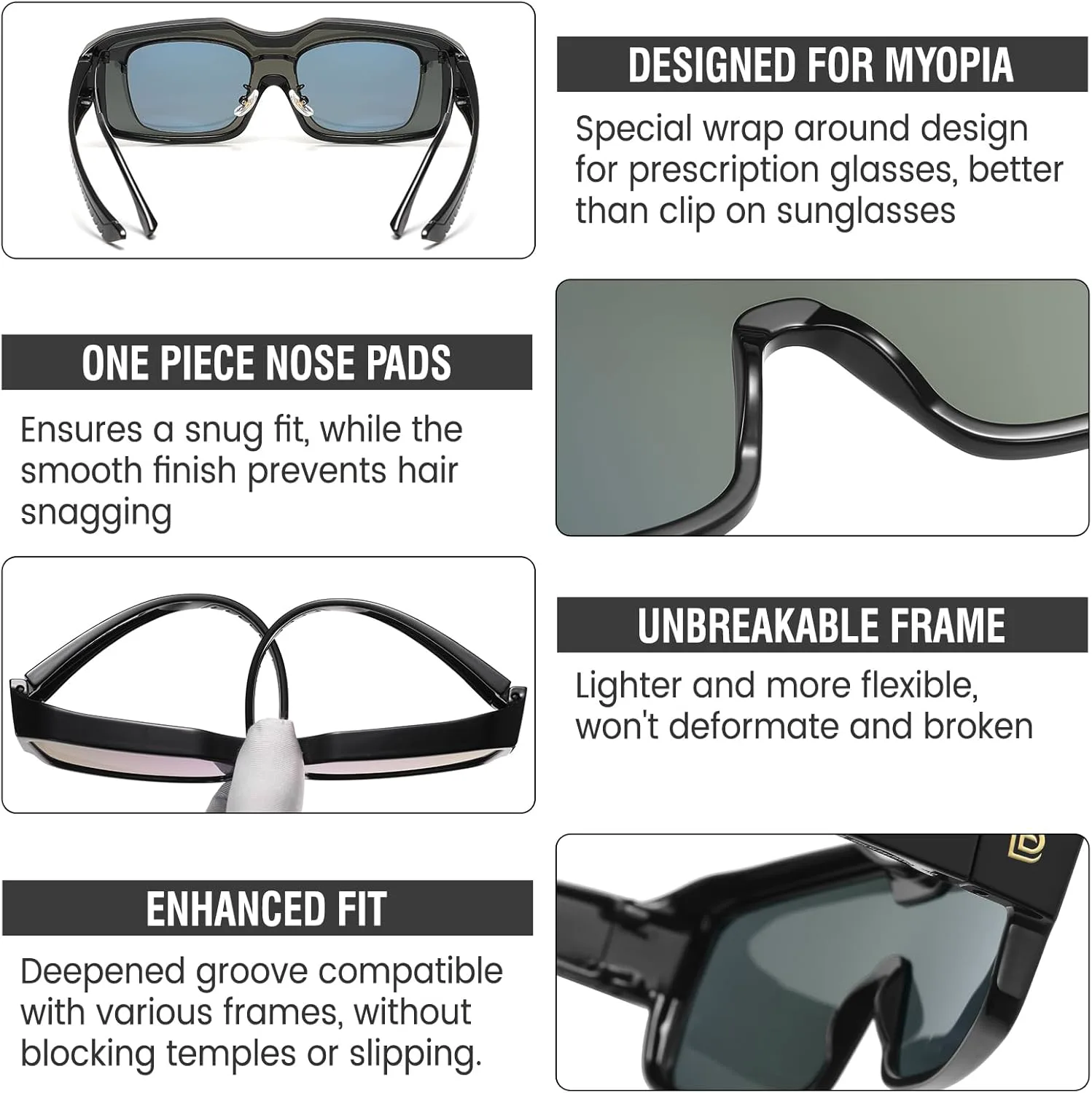 

Поляризованные спортивные солнцезащитные очки DUCO для мужчин и женщин, облегающие очки, подходят для езды на велосипеде и рыбалки, A Black Frame Revo Blue Lens