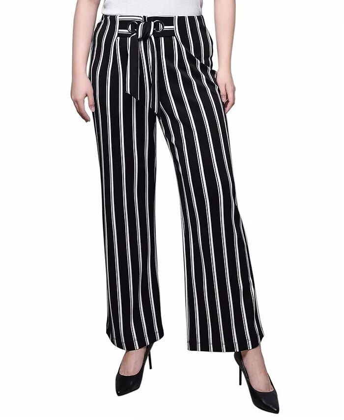

Широкие брюки с люверсами NY Collection, черный