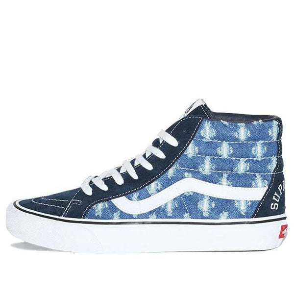 

Кроссовки supreme x sk8-hi 'blue hole punch denim' Vans, синий