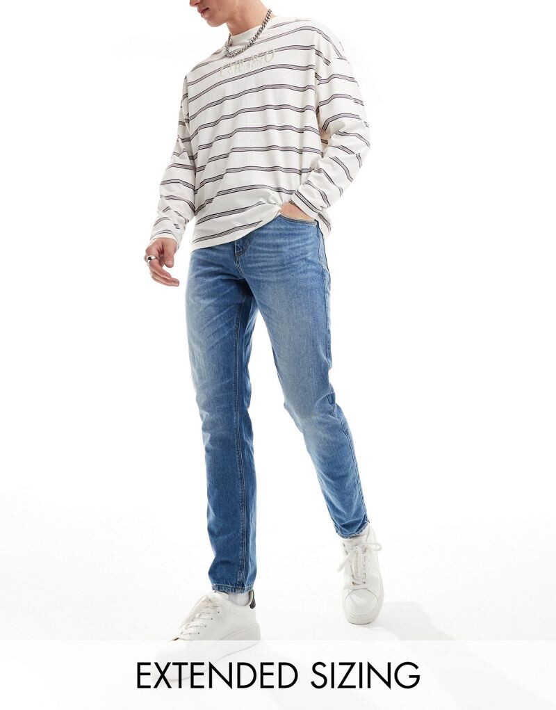 

Голубые узкие джинсы ASOS DESIGN